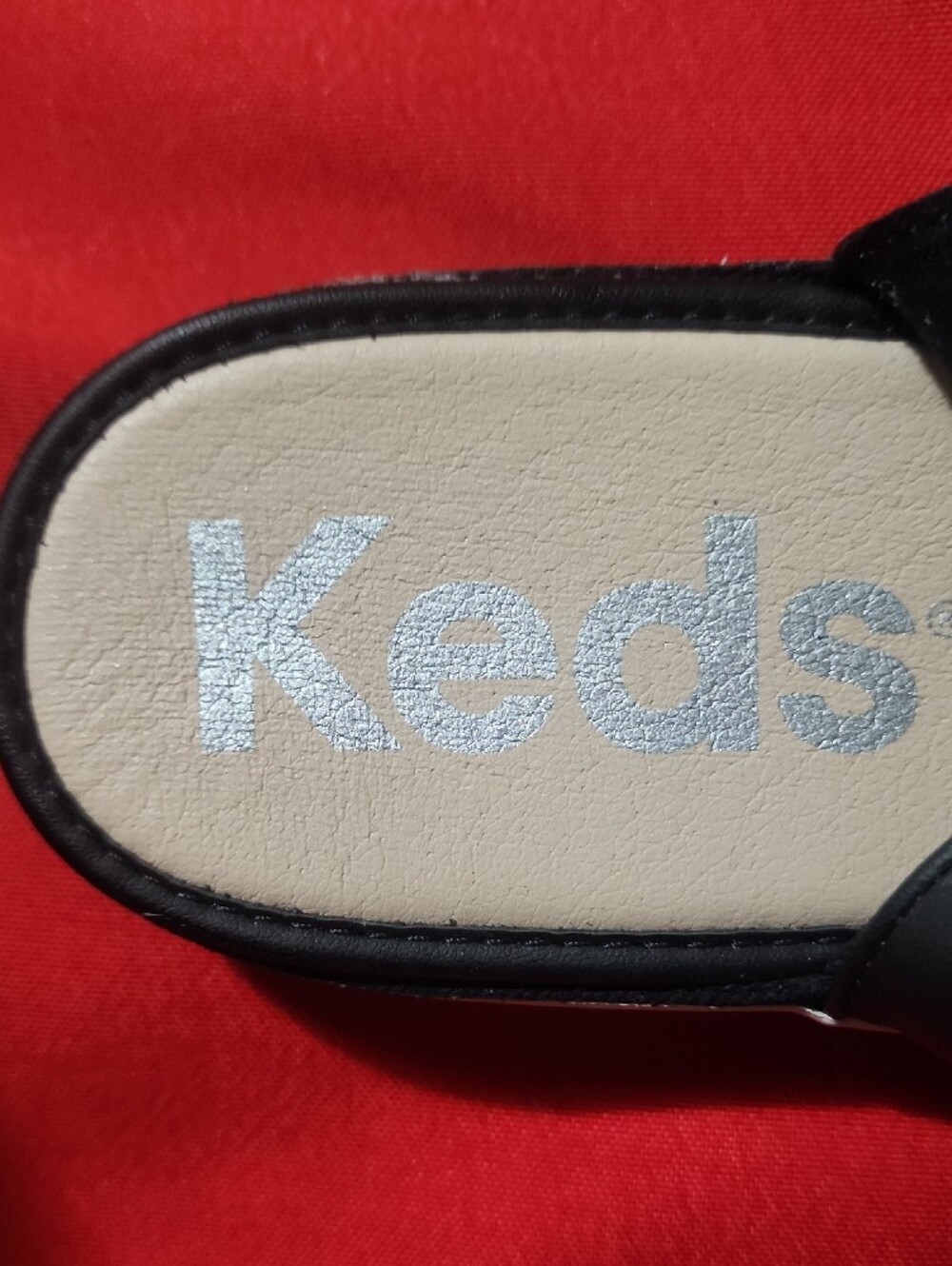 Keds Point Black Slip-On Slingback Flats with White Sole - Picture 11 of 11